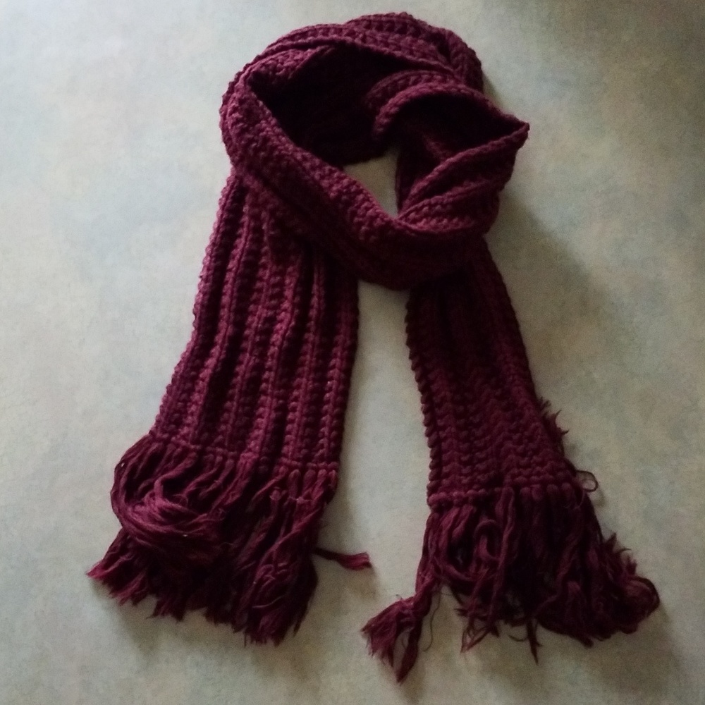 Marc Jacobs Hand Knit Extra Long Wool Scarf 84"